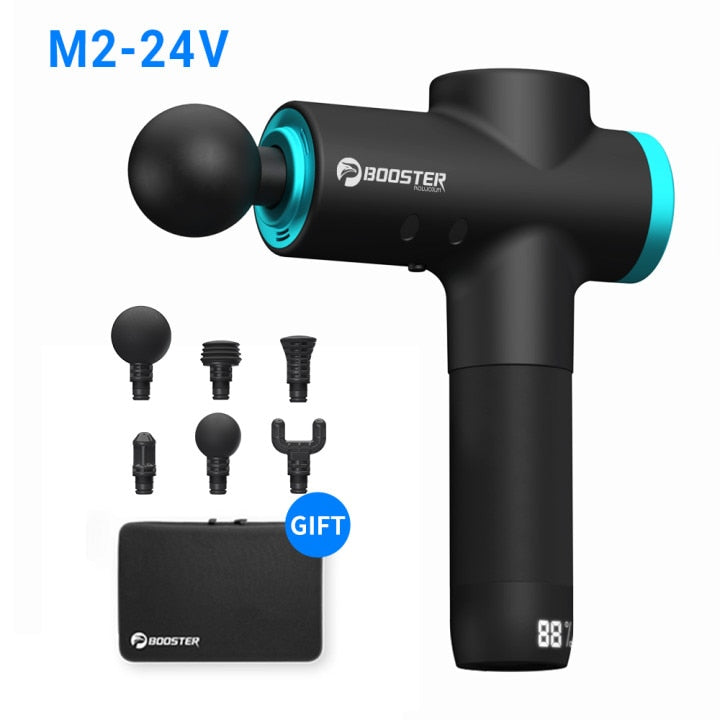 BOOSTER M2-24V LCD Display Massage Gun Professional Deep Muscle Massager Pain Relief Body Relaxation Fascial Gun Fitness